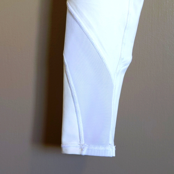 White with mesh Yoga Pants - Picture 2 of 3